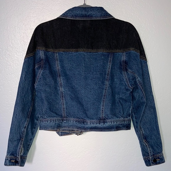 Fashion Nova Oversized Two Tone Denim Jacket - Picture 2 of 11